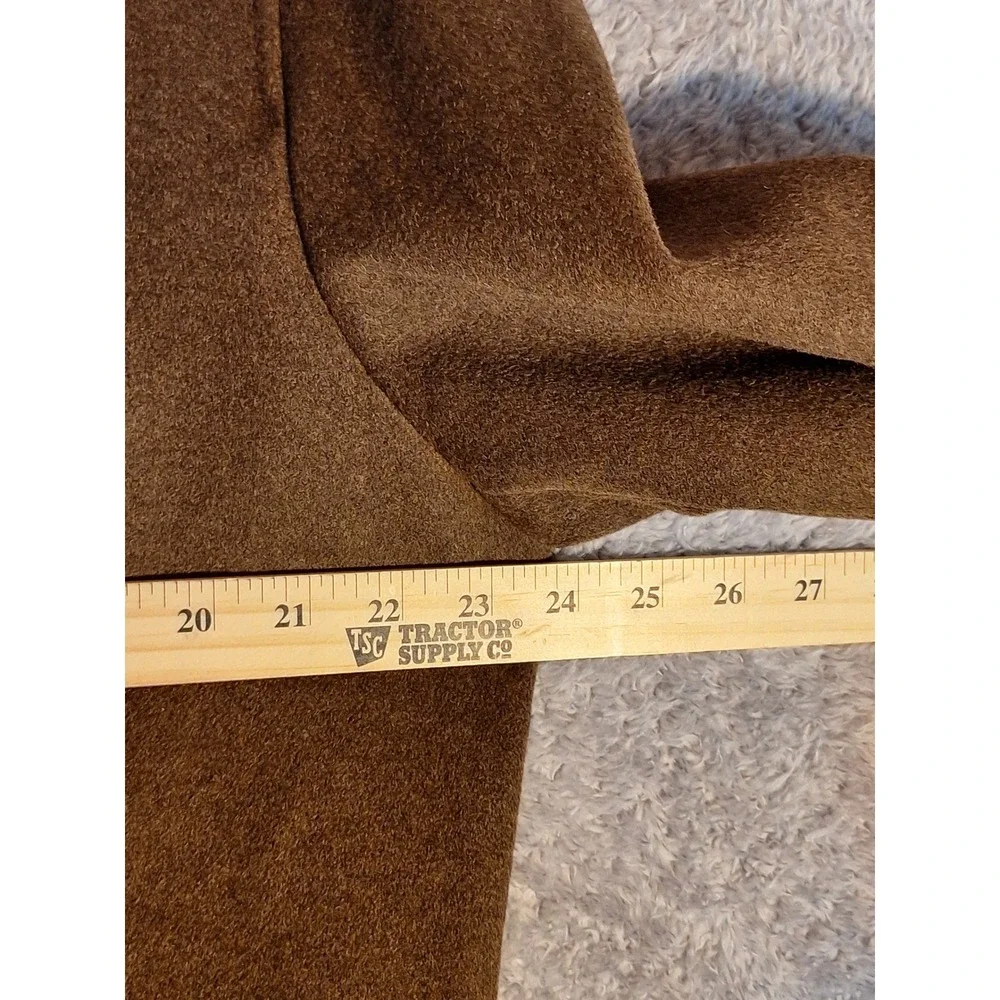 Jones New York Mens Coat Overcoat 42S Brown 100% Wool 48825Z Double Breasted