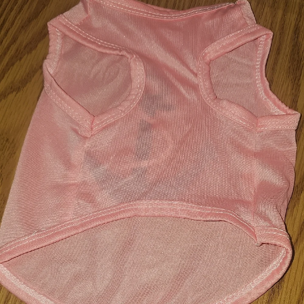 Pink Dog Shirt with Anchor Design Size Small