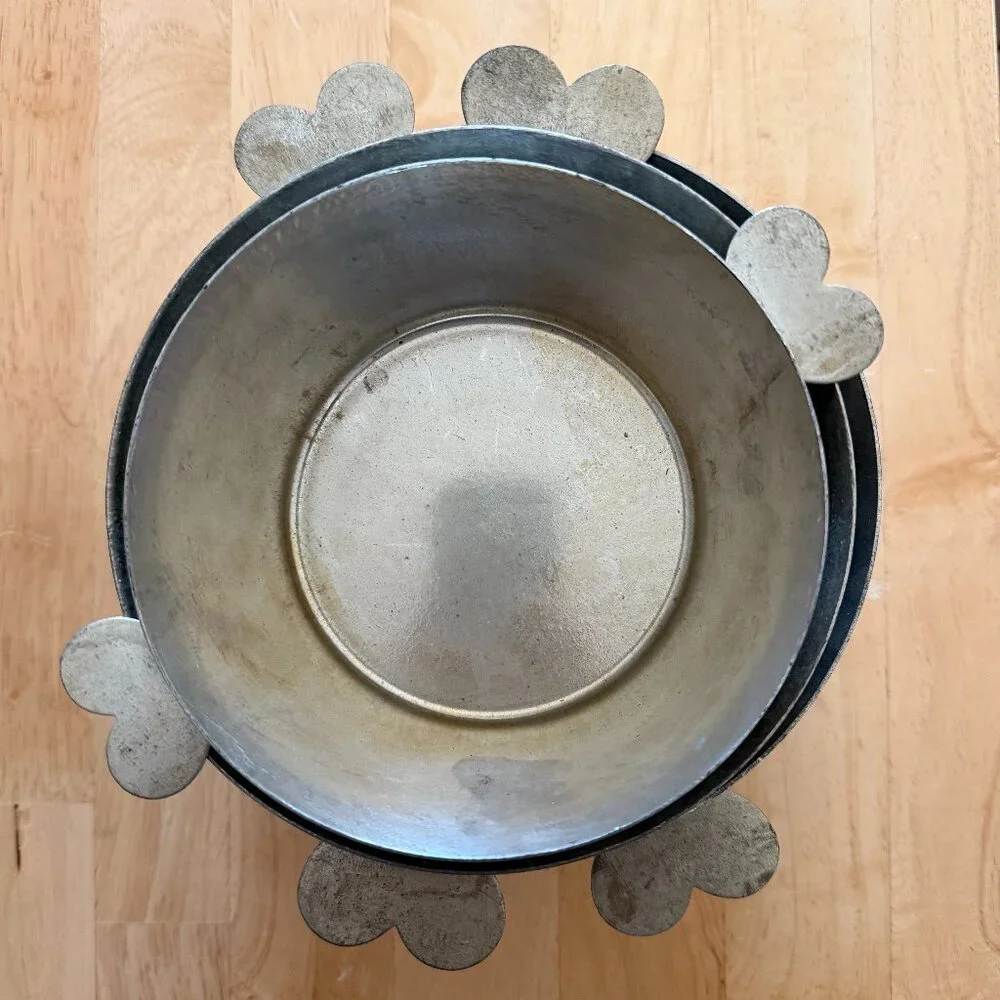Vintage Charlotte Molds Set of 3 – Sizes 14, 16, 18 – Classic French Pastry Tins