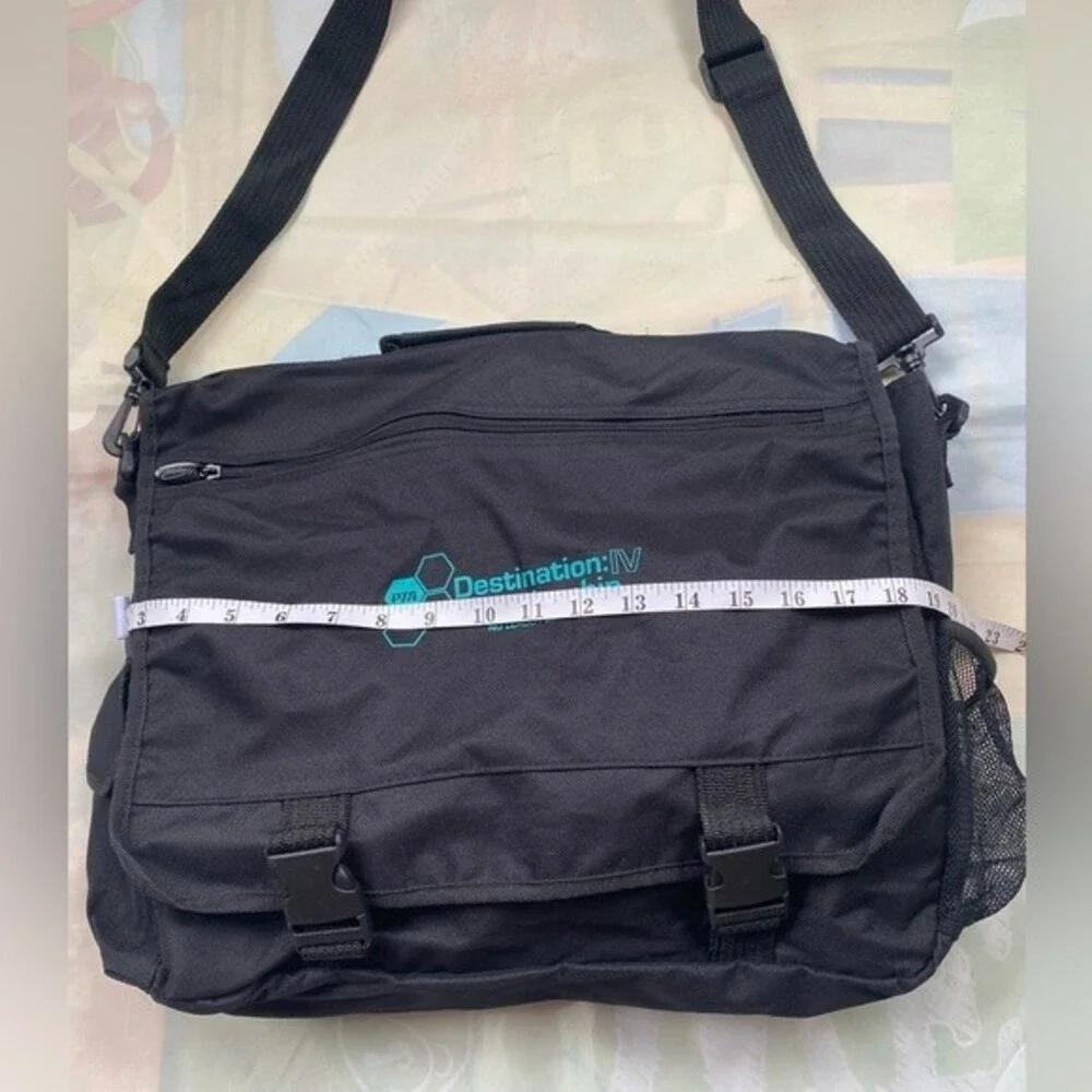 4 imprint #6012 Messenger Letter Black Men Crossbody Bag PTA