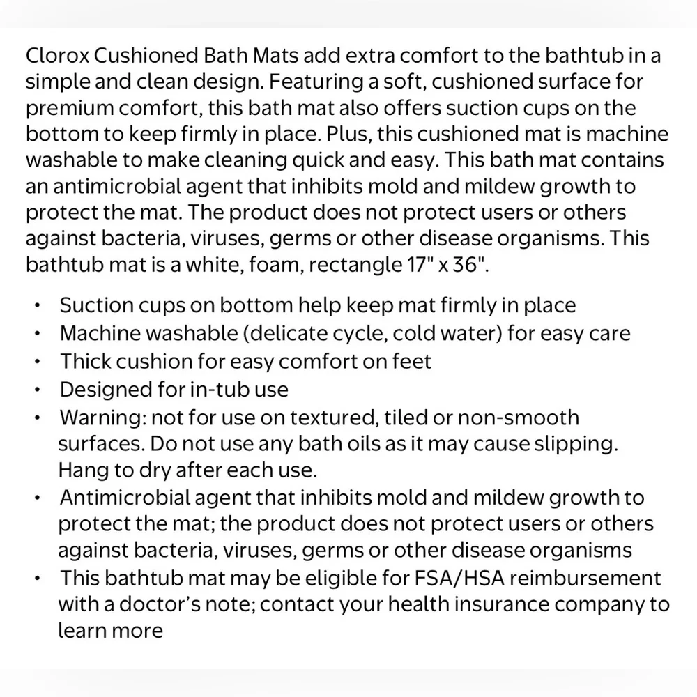 Clorox bath mat