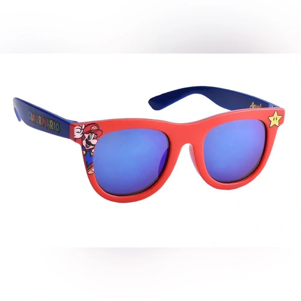 Nintendo Super Mario Brothers Red Wayfarer-Style Kids Sunglasses