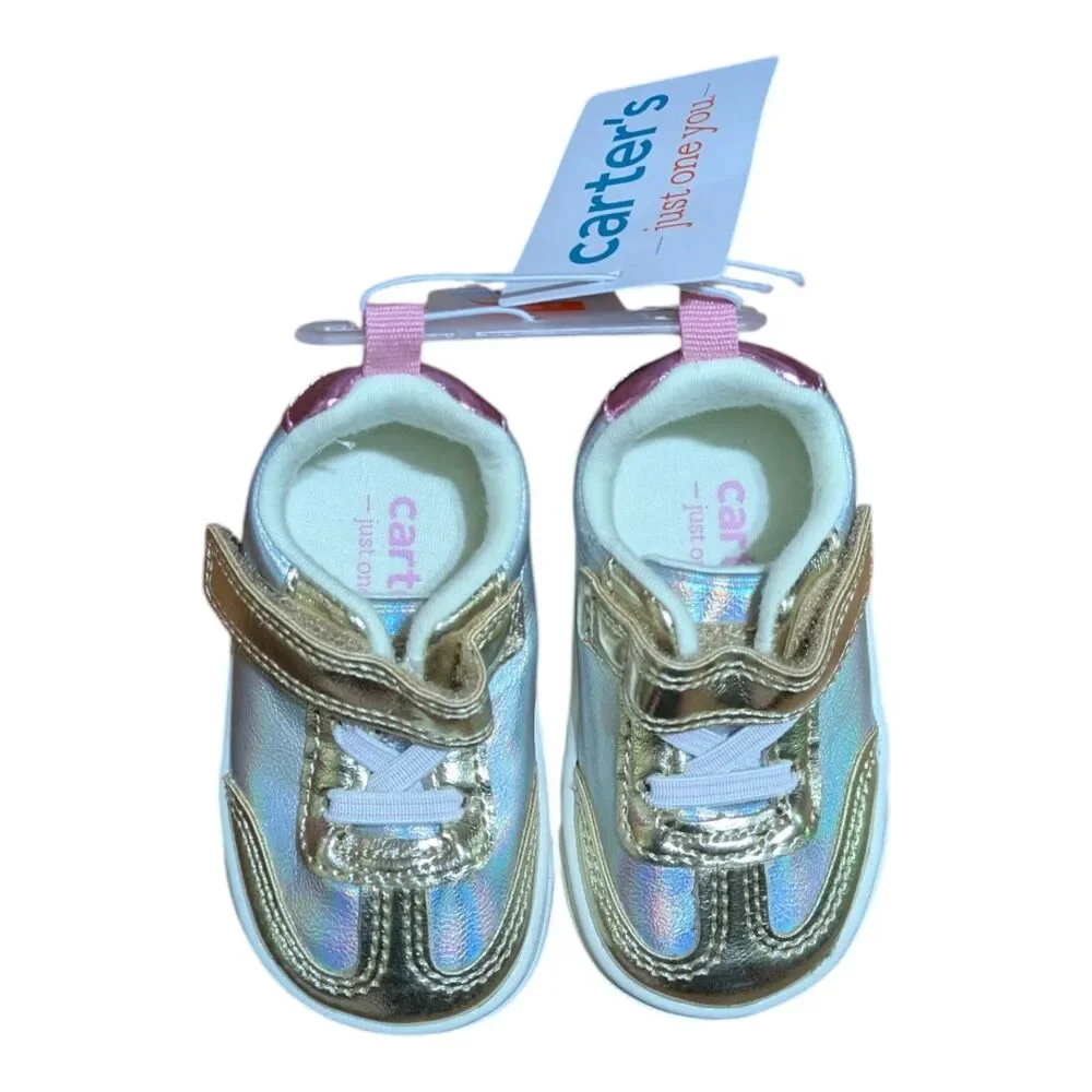 Carter’s Just One You Infant Size 3 Gold Iridescent Shoes