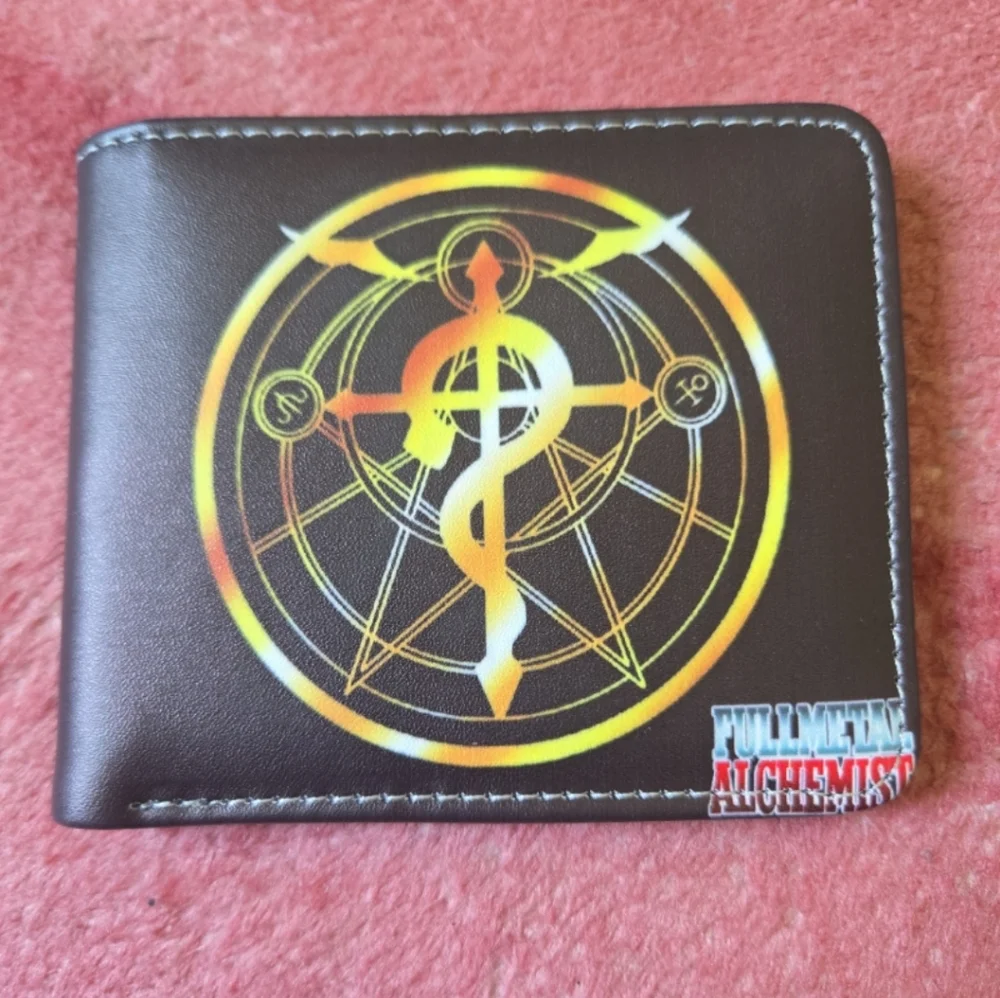 New Fullmetal alchemist anime manga leather wallet
