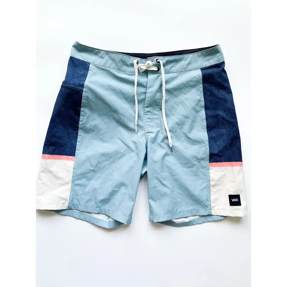 Vans Colorblock Board Shorts Swim Trunks Size 29