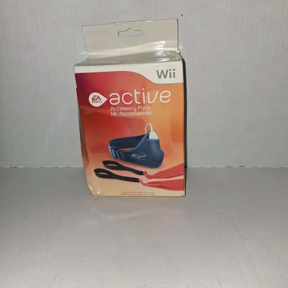 Nintendo Wii Active Accessory Pack Leg Strap & Resistance Band NEW Damaged Box
