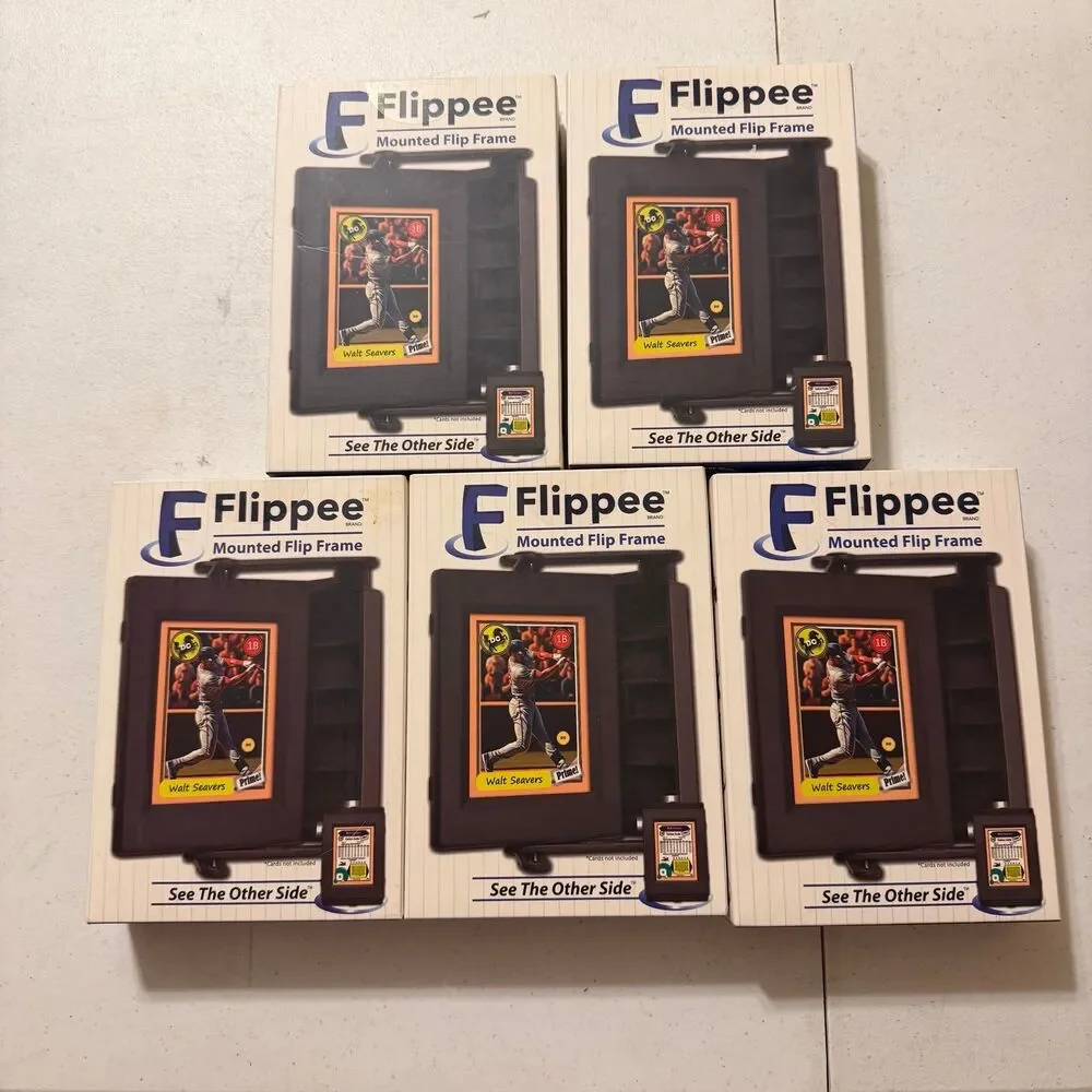 Set of 5 Flippee EZ Flip trading card display case Football baseball Pokémon