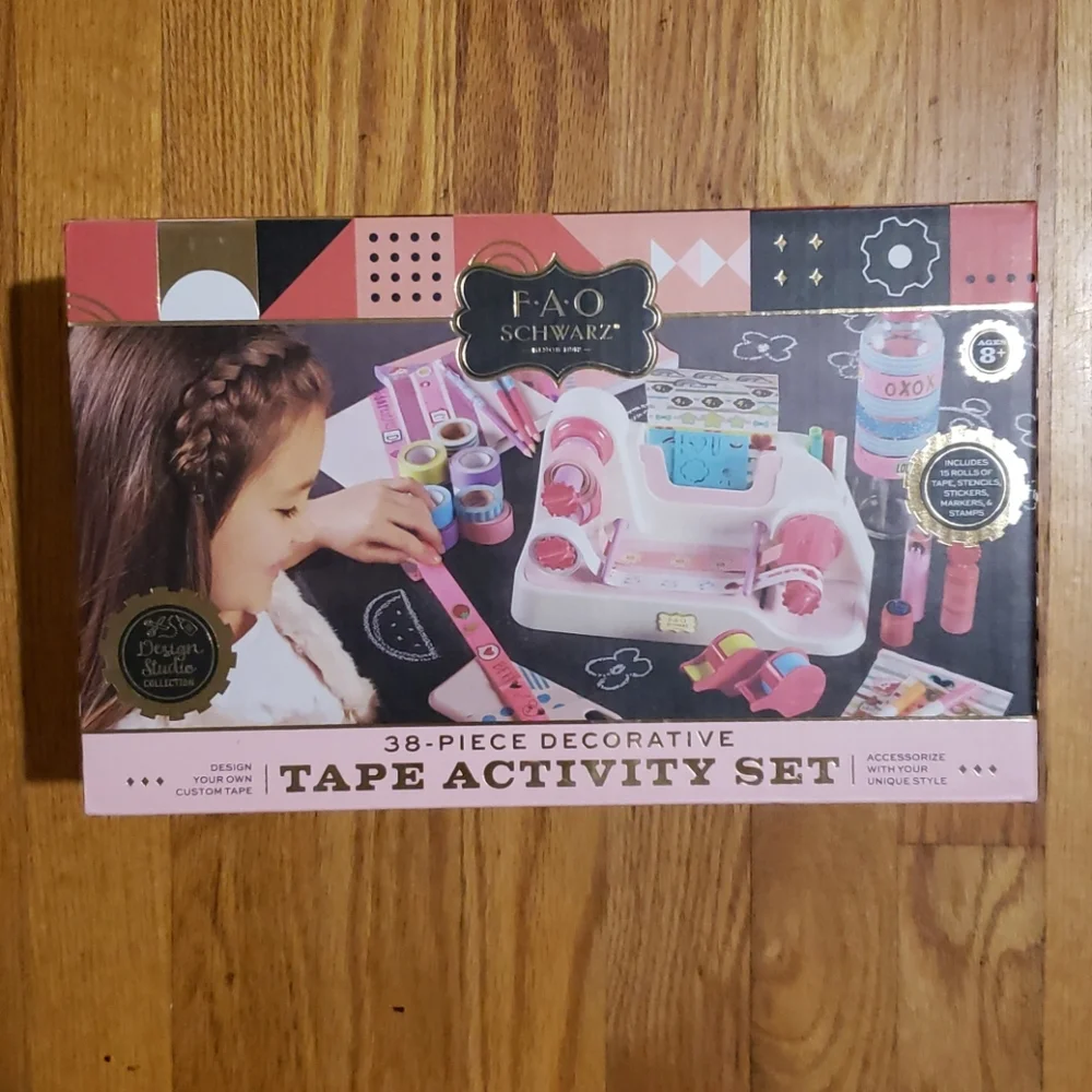 FAO Schwarz 38 Piece Washi Tape Activity Set NWT