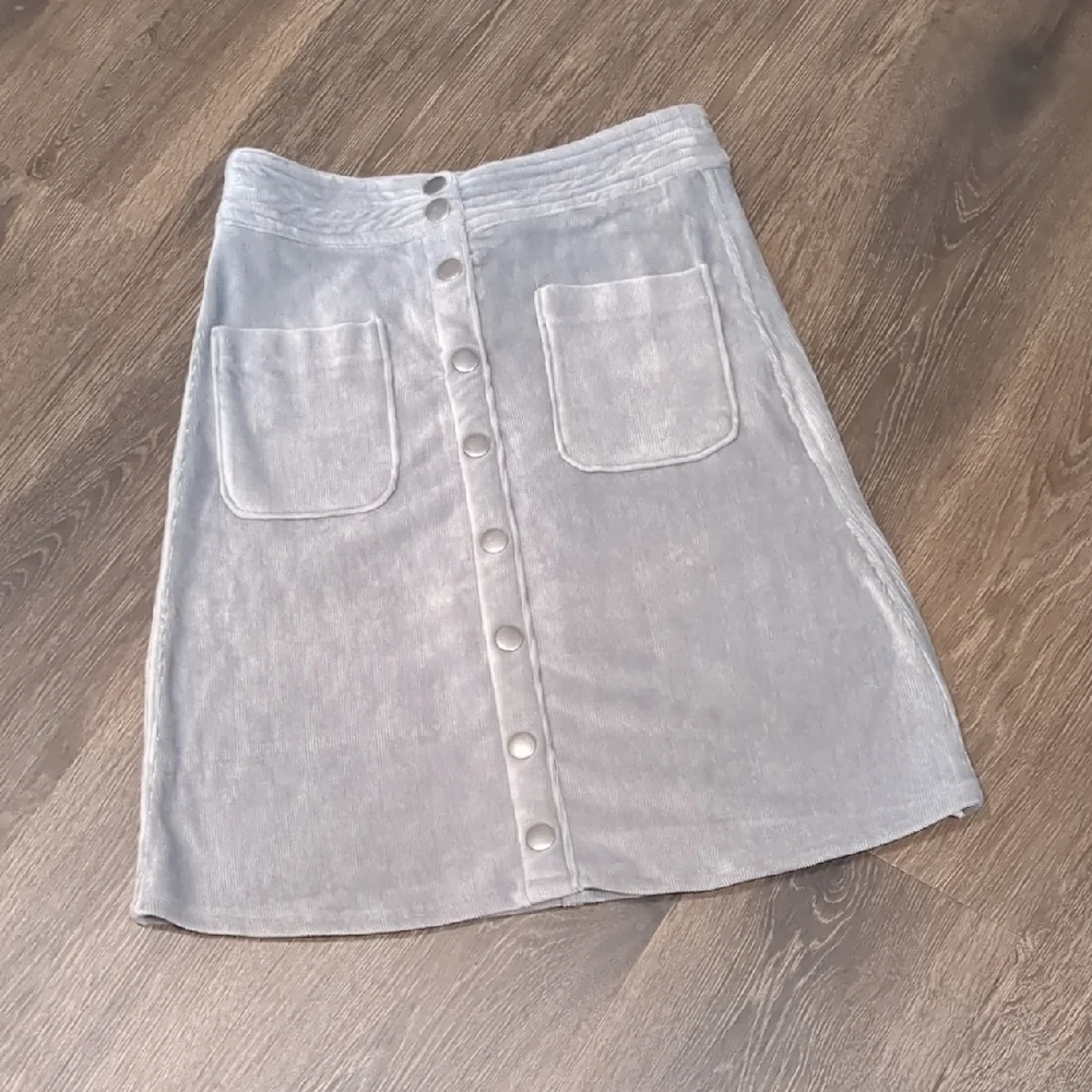 Agnes & Dora Light Gray A-Line Skirt with Pockets, Sz Xs