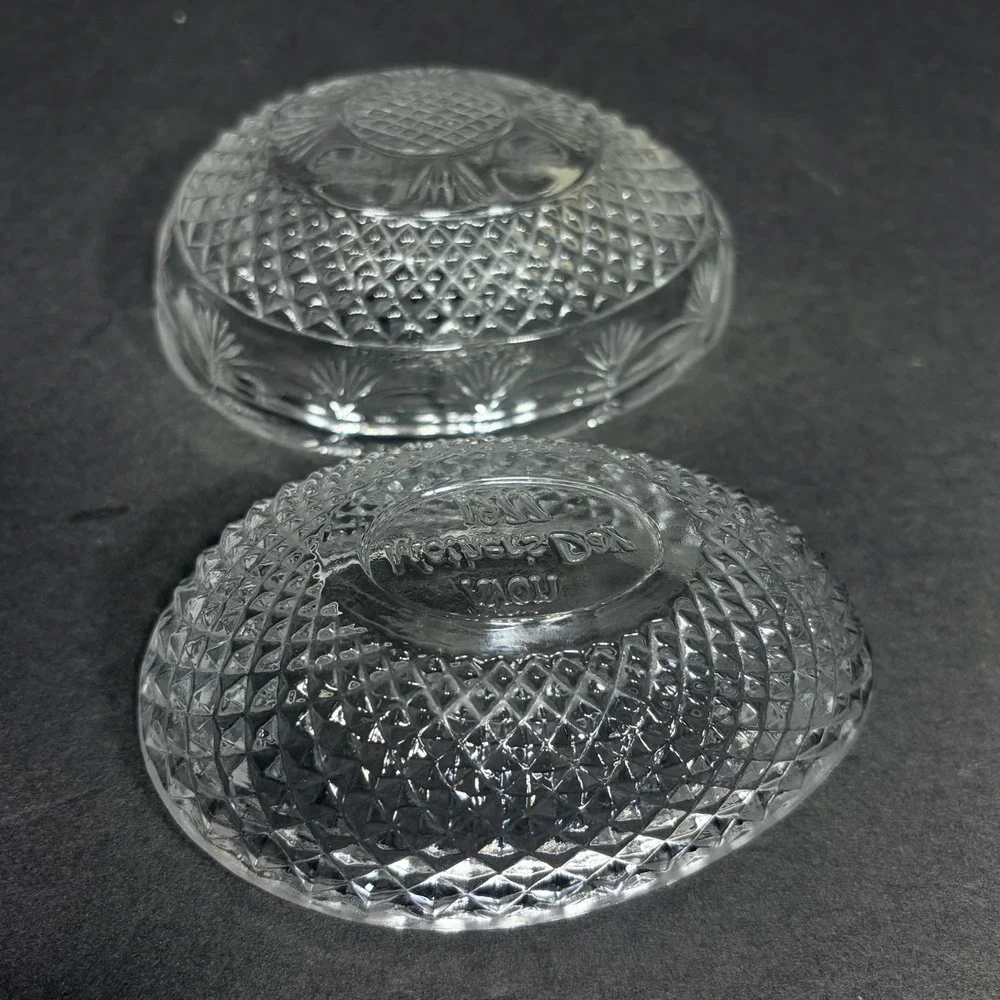 Avon Fostoria Glass Egg Soap Dish Mother's Day 1977 Collectible Orig Sticker