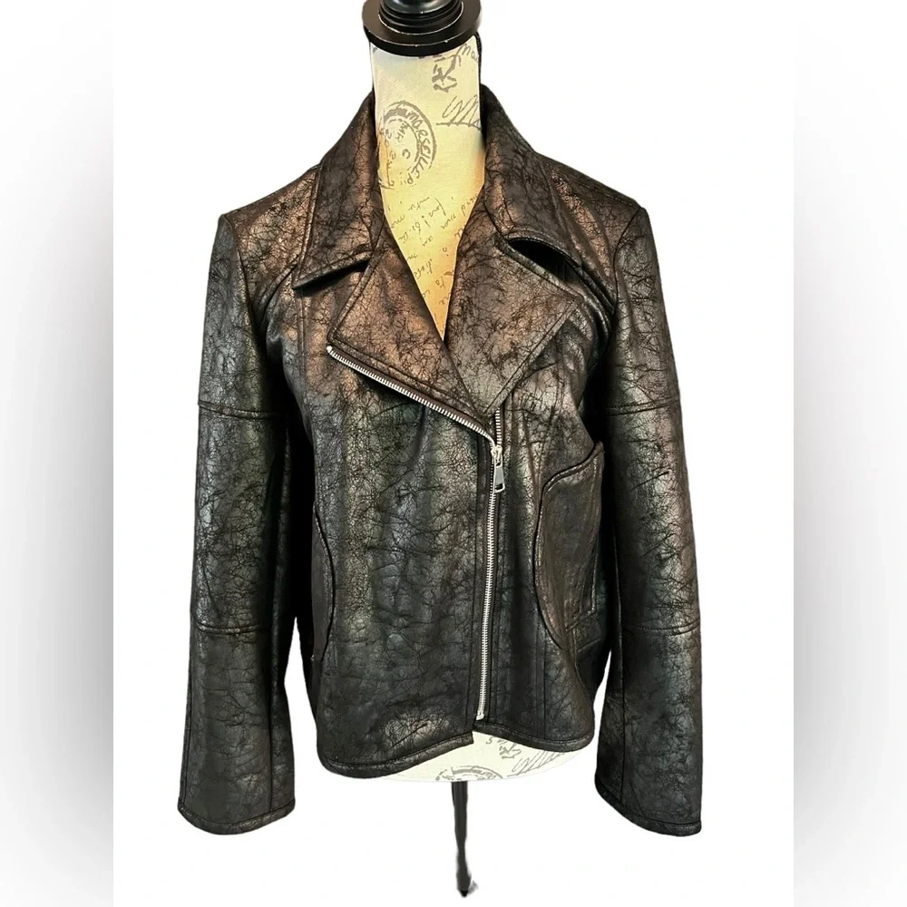APNY vegan leather moto jacket, new without tags