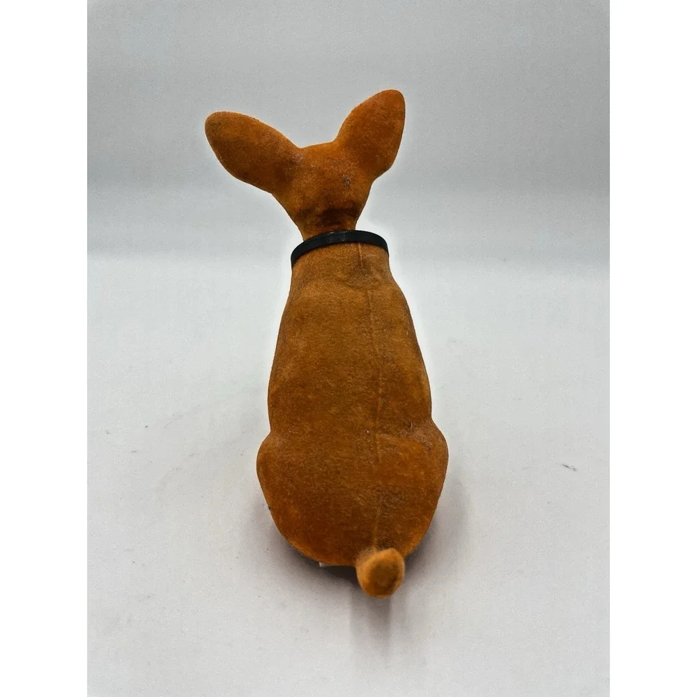 Vintage Flocked‎ Felt Bobble Head Nodder Chihuahua Dog Retro Dashboard Ready