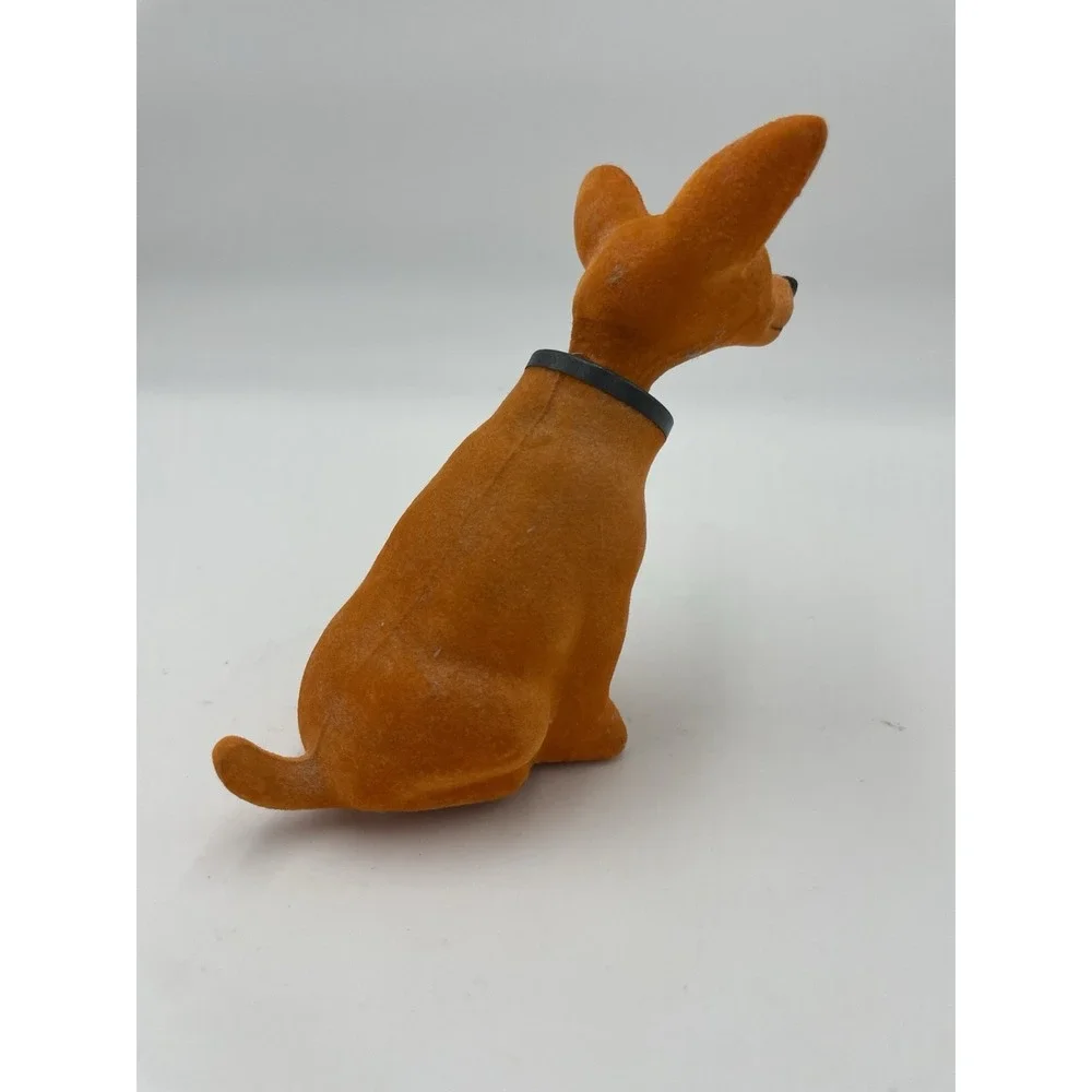 Vintage Flocked‎ Felt Bobble Head Nodder Chihuahua Dog Retro Dashboard Ready