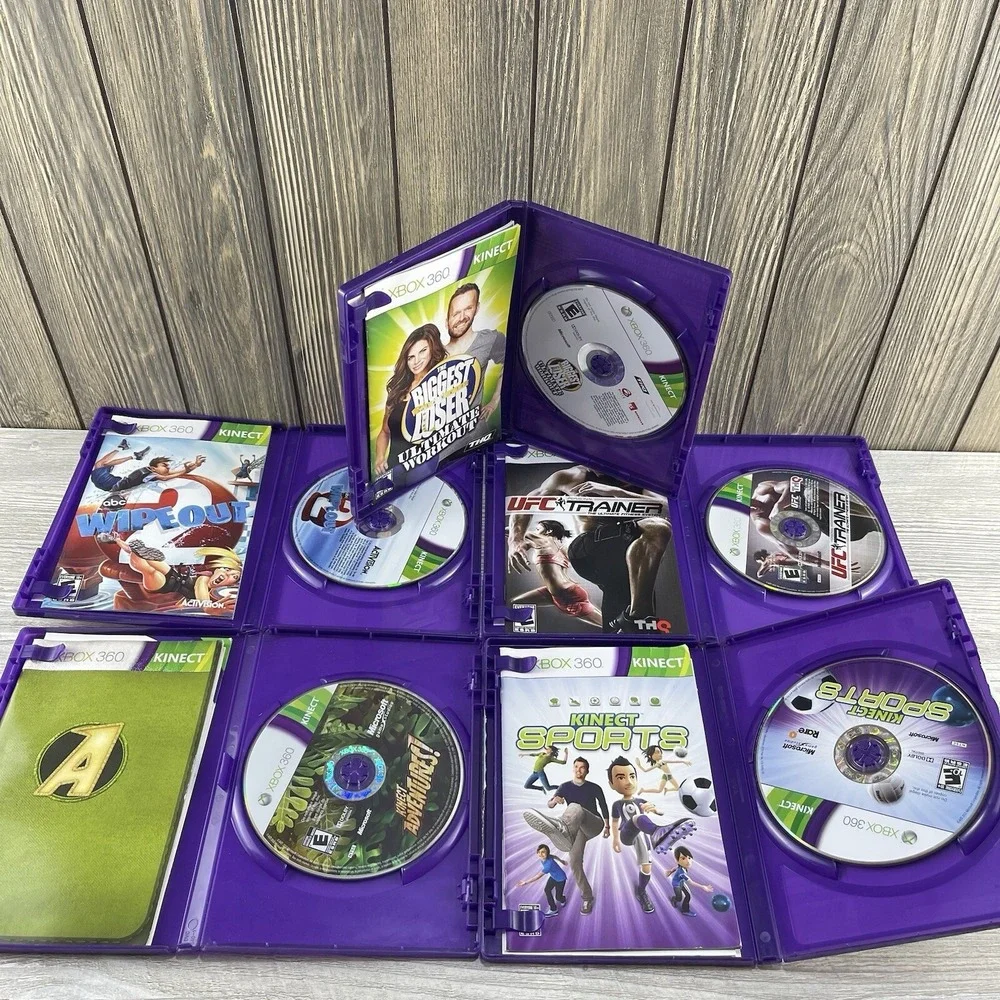 Xbox 360 Kinect Bundle Lot Of 5 Video Games Tested Working