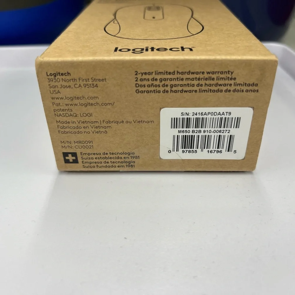 Logitech SIgnature M650 L Wireless Mouse - Graphite - 910-006272