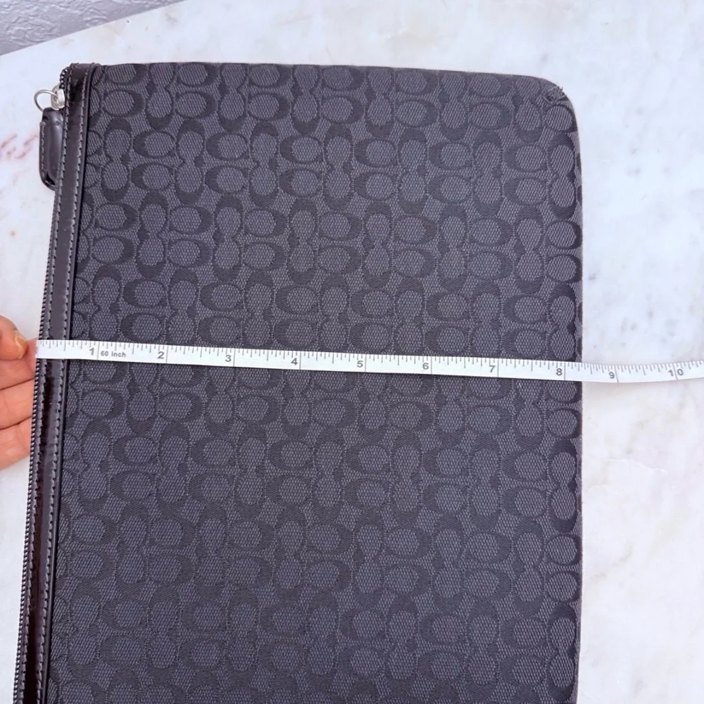 Coach black vintage canvas Padded iPad tablet sleeve case