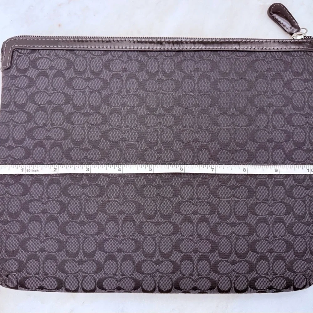 Coach black vintage canvas Padded iPad tablet sleeve case
