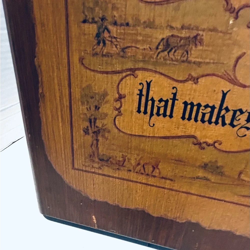 Vintage inspirational wooden