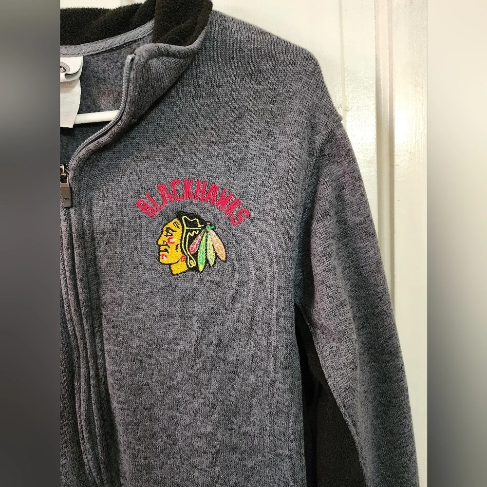 🤴👕 NHL Blackhawks Zip-Up Jacket in size Men's Medium