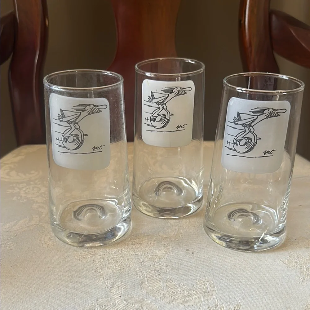 Set of vintage Johnny Hart BC Comics Thor Caveman Bartlett Collins 12 oz tumbler
