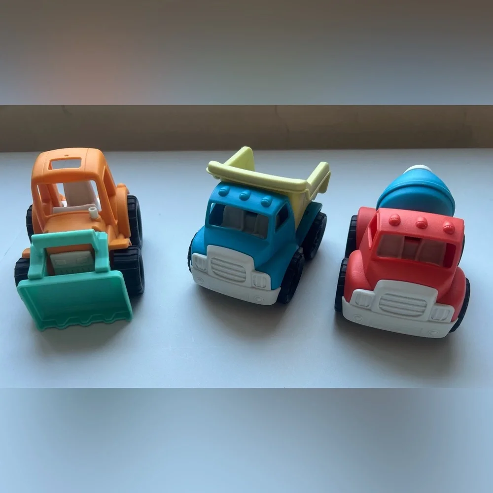 Construction Vehicles Set -3pk -Gigglescape™:Plastic Toy Vehicle Playsets, Truck