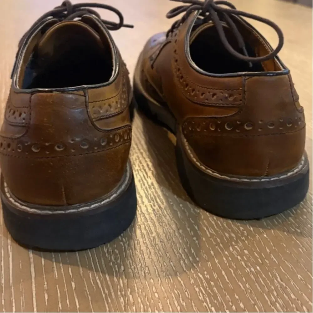 Johnston & Murphy Men's 59-38905 Brown Lace Up Wingtip Oxford Shoes Size