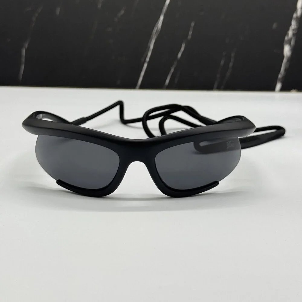 NEW BURBERRY BE4462 345287 SUNGLASSES BLACK UNISEX BE4462 3452/87 FABRIC CHAIN