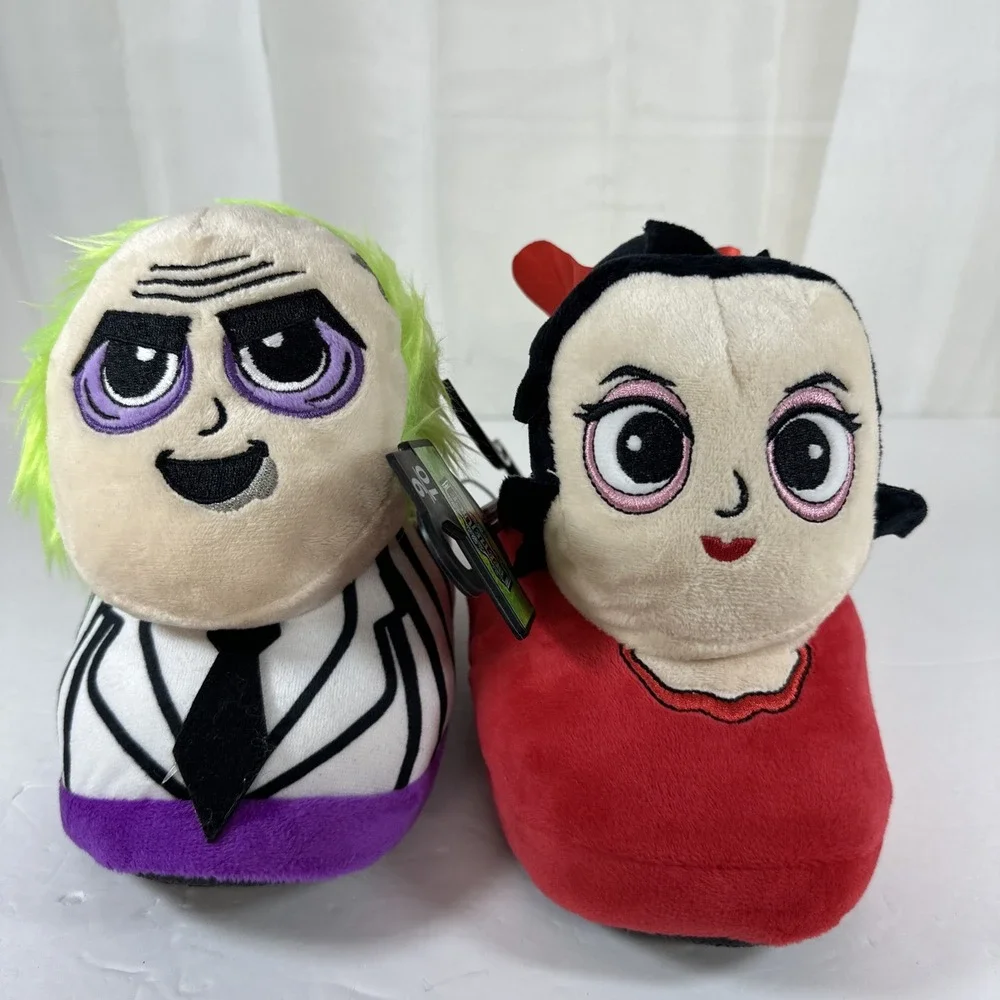 Ground Up Beetle Juice Lydia Deetz Plush‎ Character Slippers Kids 9/10