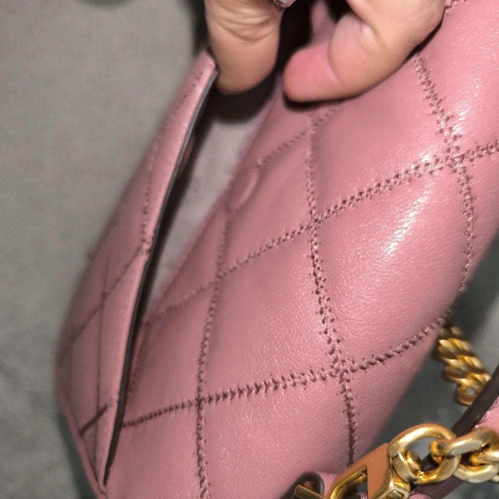 Tory Burch Willa Mini Top Handle Bag Magnolia Quilted Leather