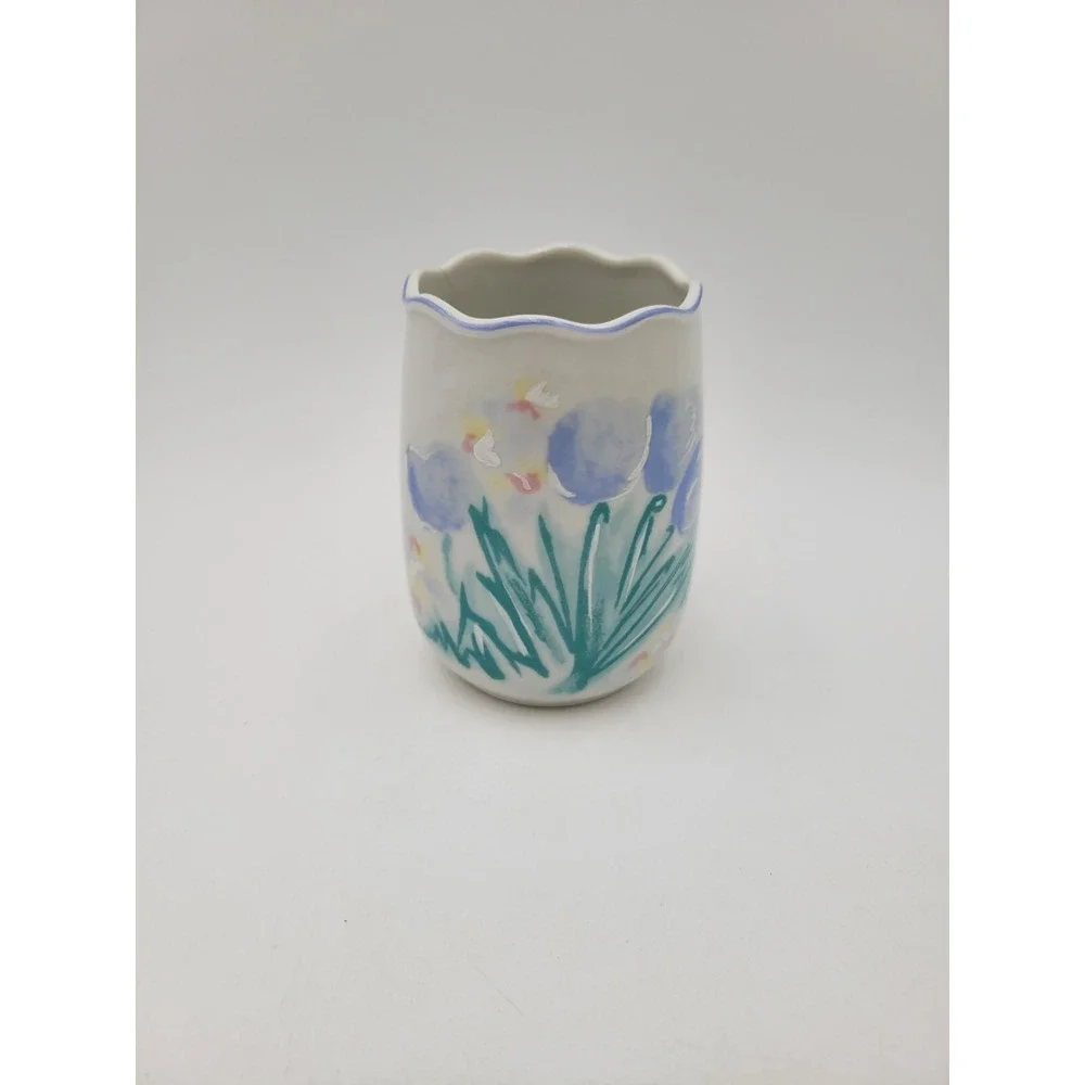 Saturday Knight Ltd Tumbler Laurette Japan Blue Flowers Vintage