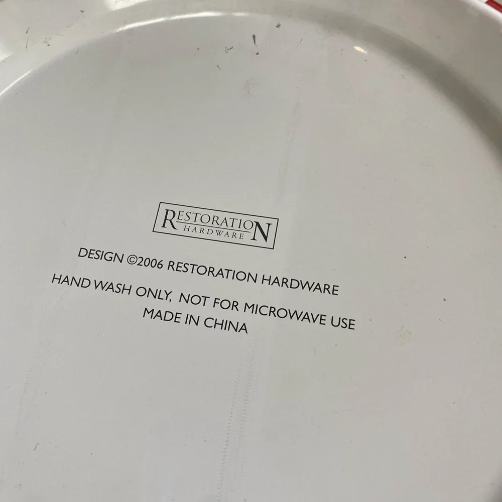 Restoration Hardware Circus Animals 4 Tin Plates Set Tin & Lid Whimsical