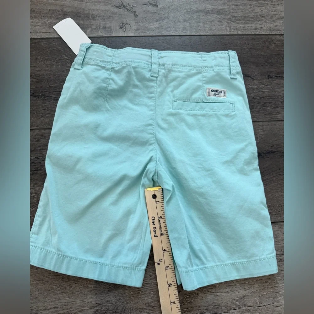 🆕 OshKosh B'gosh Boys Mint Green Flat Front Shorts