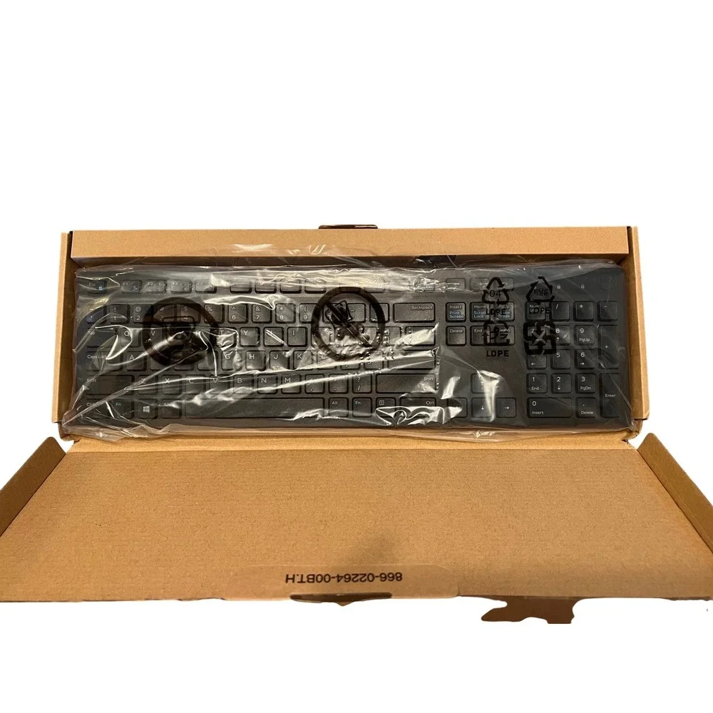 Dell KB216 Wired Multimedia Keyboard Black USB Chiclet Keys 0RKRON KB216-BK-US