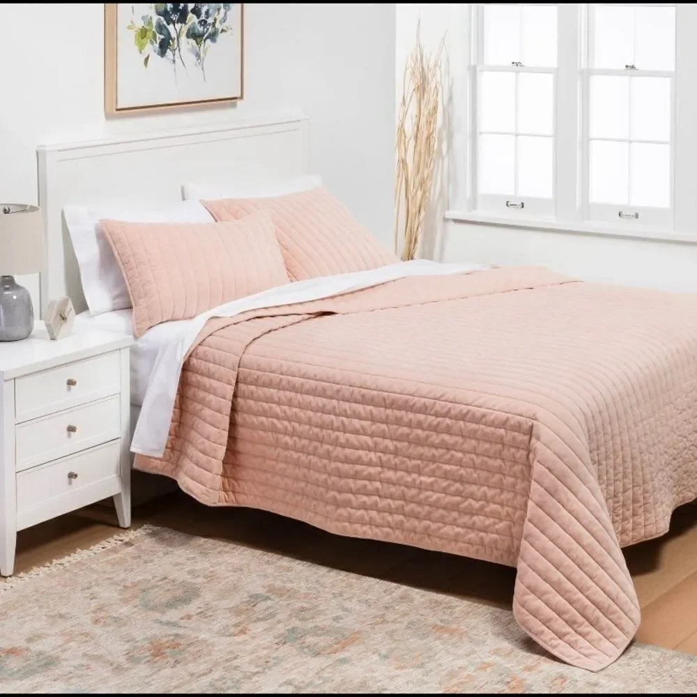 Project 62 garment washed channel stitch quilt‎