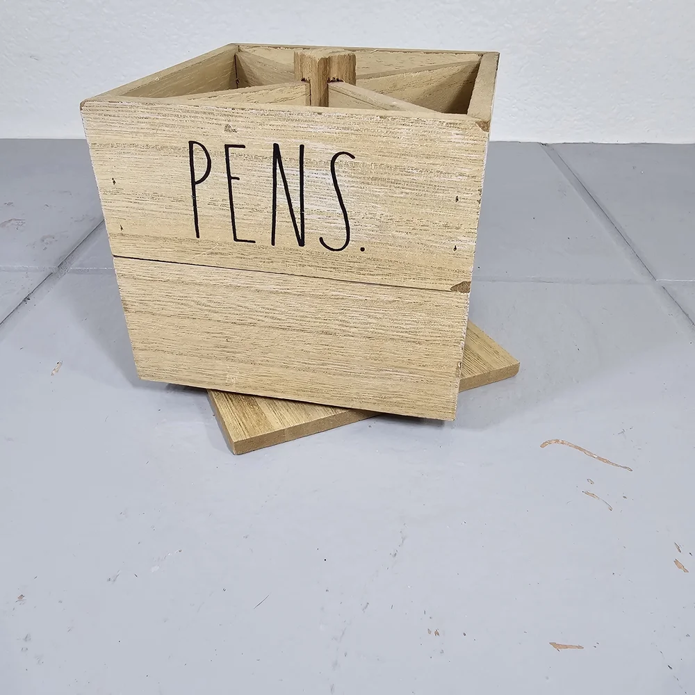 Rae Dunn Wooden Pencil And Pen Holder