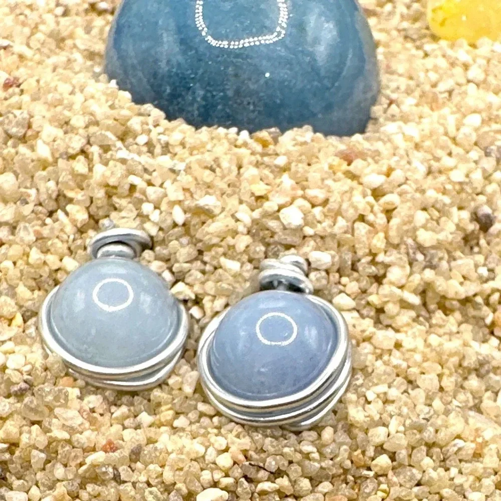 Alquimia Silver and Blue Earrings