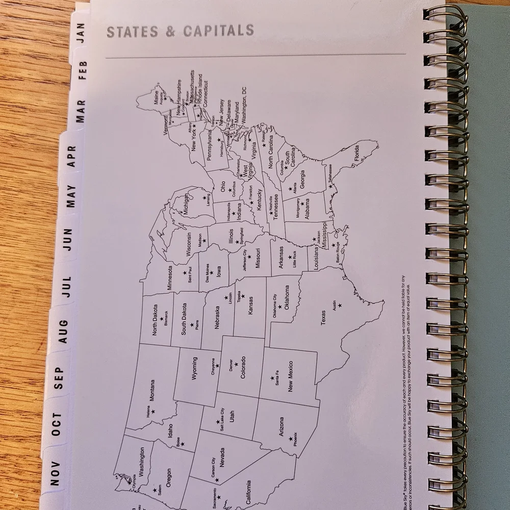 N/A planner calendar layout