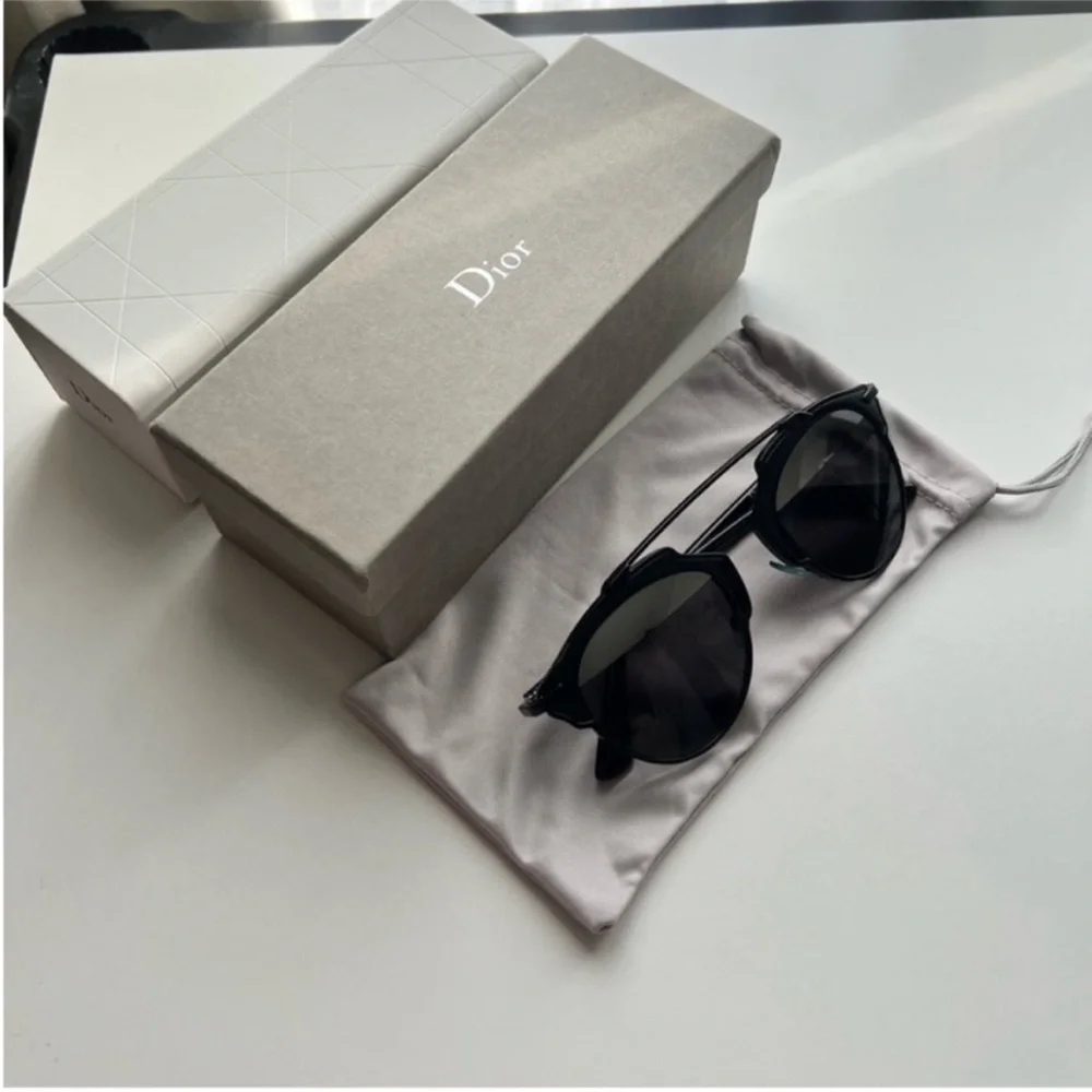 CHRISTIAN DIOR Designer SoReal Sunglasses Black/Silver