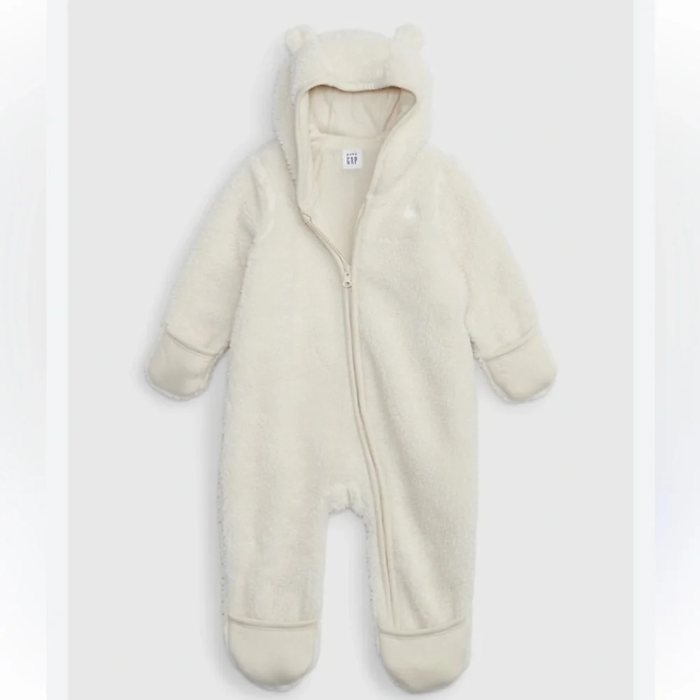 Baby GAP Cream Fleece Baby Footie