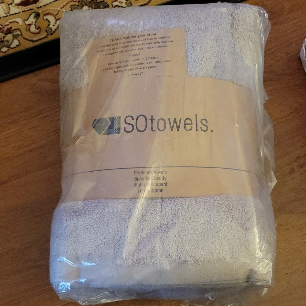 Sotowels 4 premium bath towels superior quality absorbent 100% cotton Beige New…