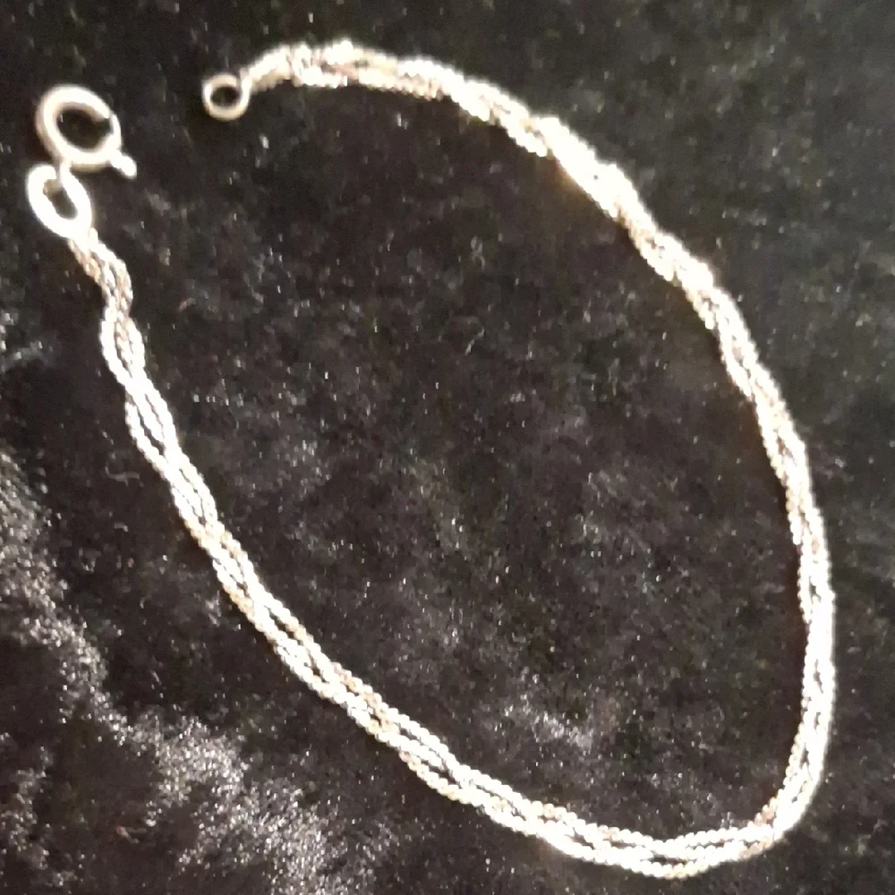 Vintage Sterling Silver 925 Braided Bracelet. 7in Long Extender Will Work