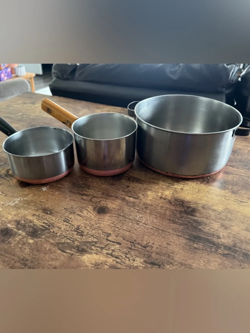 ✨ Vintage Revere Ware Copper Bottom Pot Set 6qt + 1.5qt + 1qt Made in USA 🇺🇸 ✨