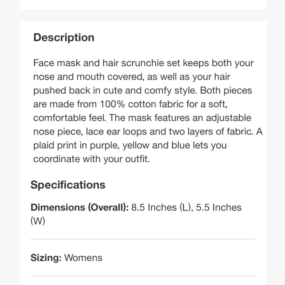 wild fable face mask