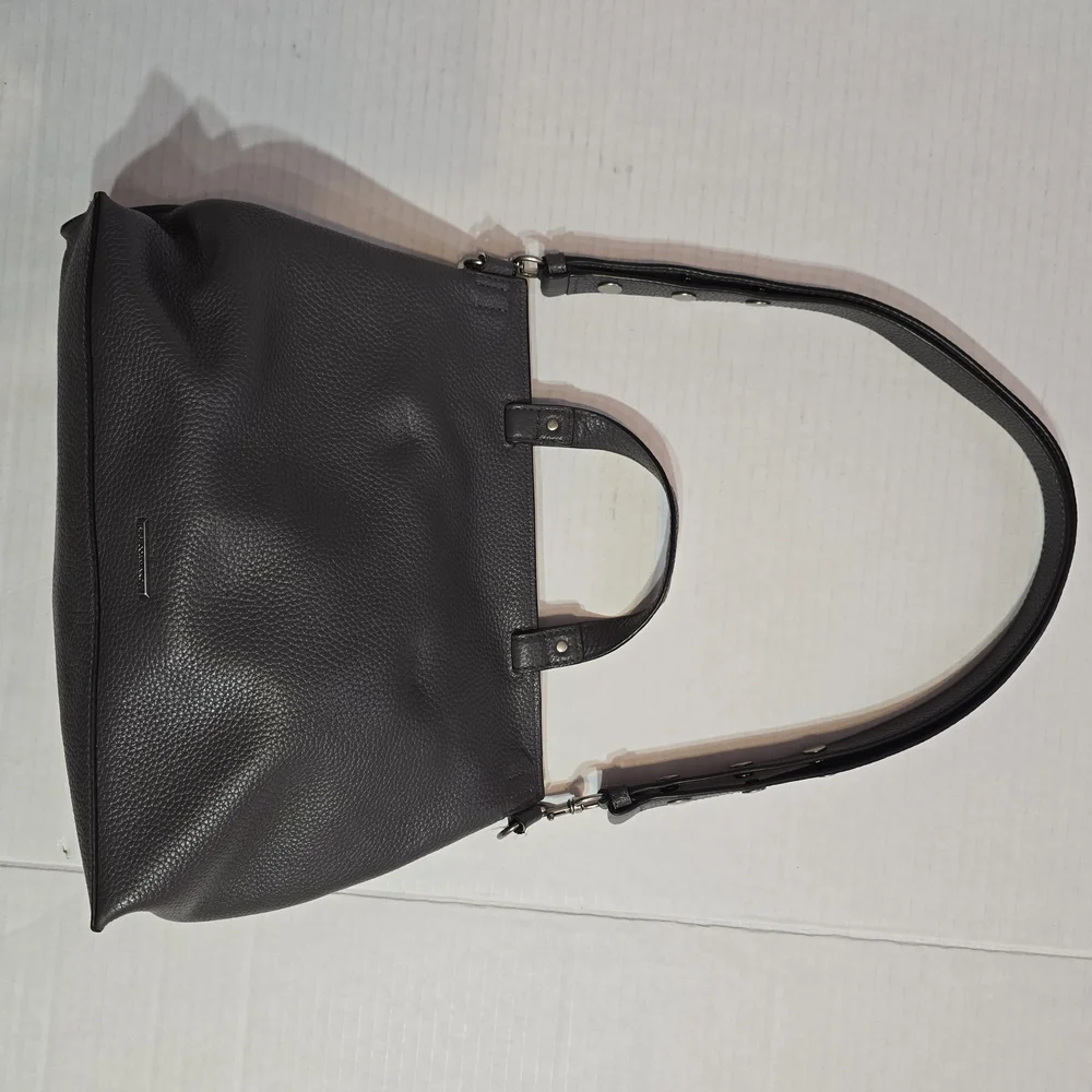 Rebecca Minkoff Medium Keith Grey Leather & Suede Messenger Satchel