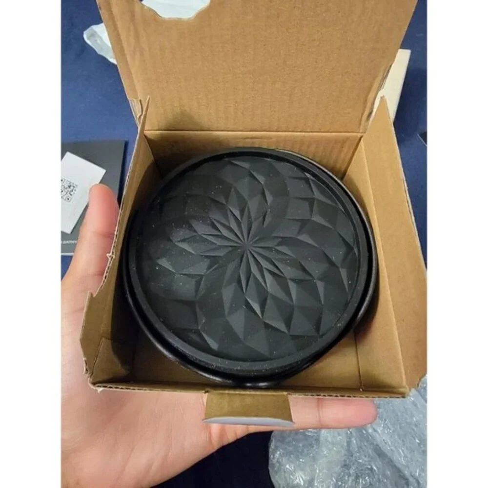 6 Pack Silicone Coasters with Holder, Non-Slip Cup Mats for Hot & Cold Drinks