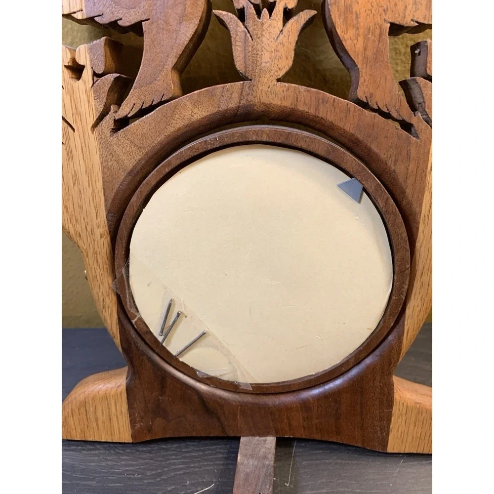 Hand Carved Wooden Frame Window Sill Hummingbirds And Flower