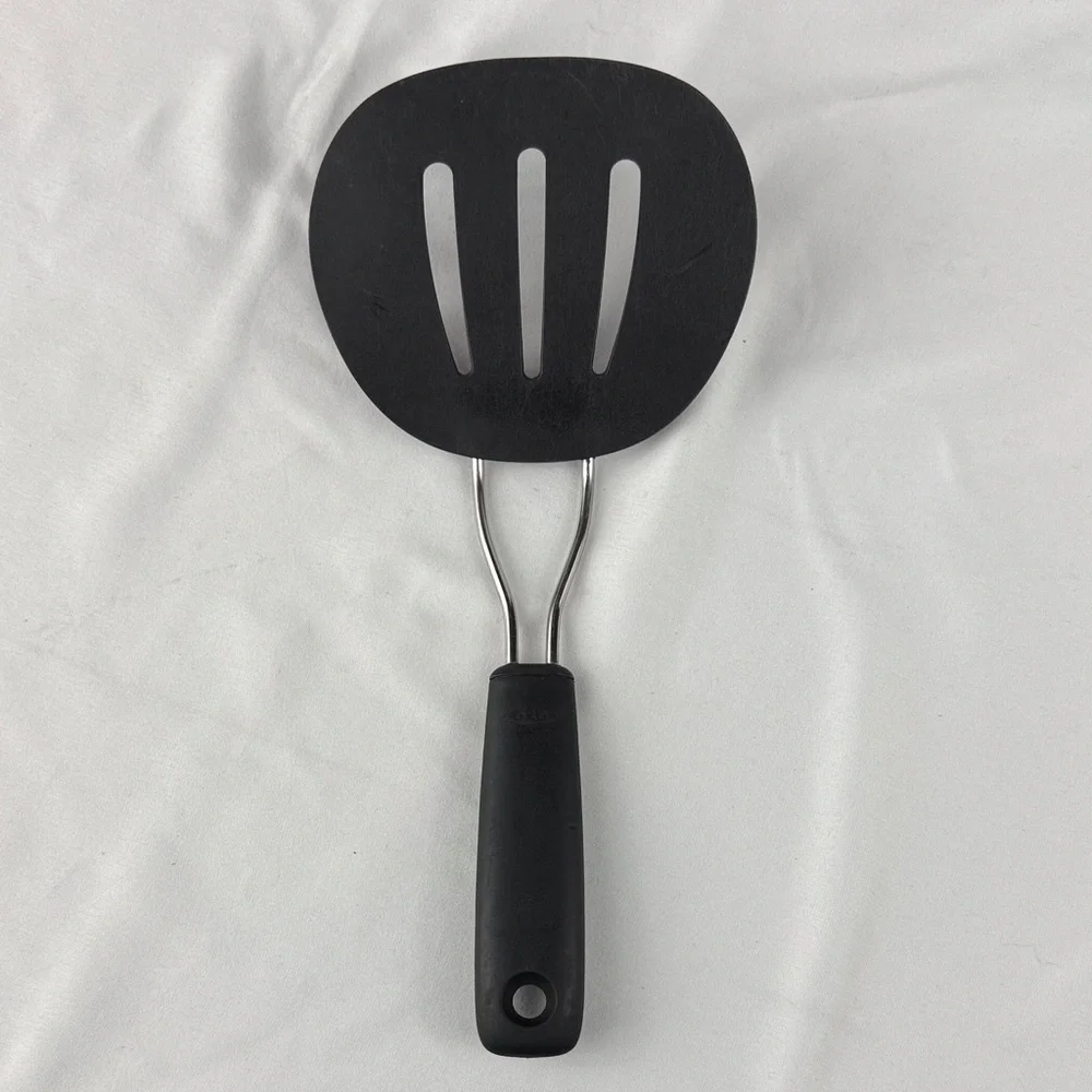 OXO Black Nylon Slotted Turner Spatula