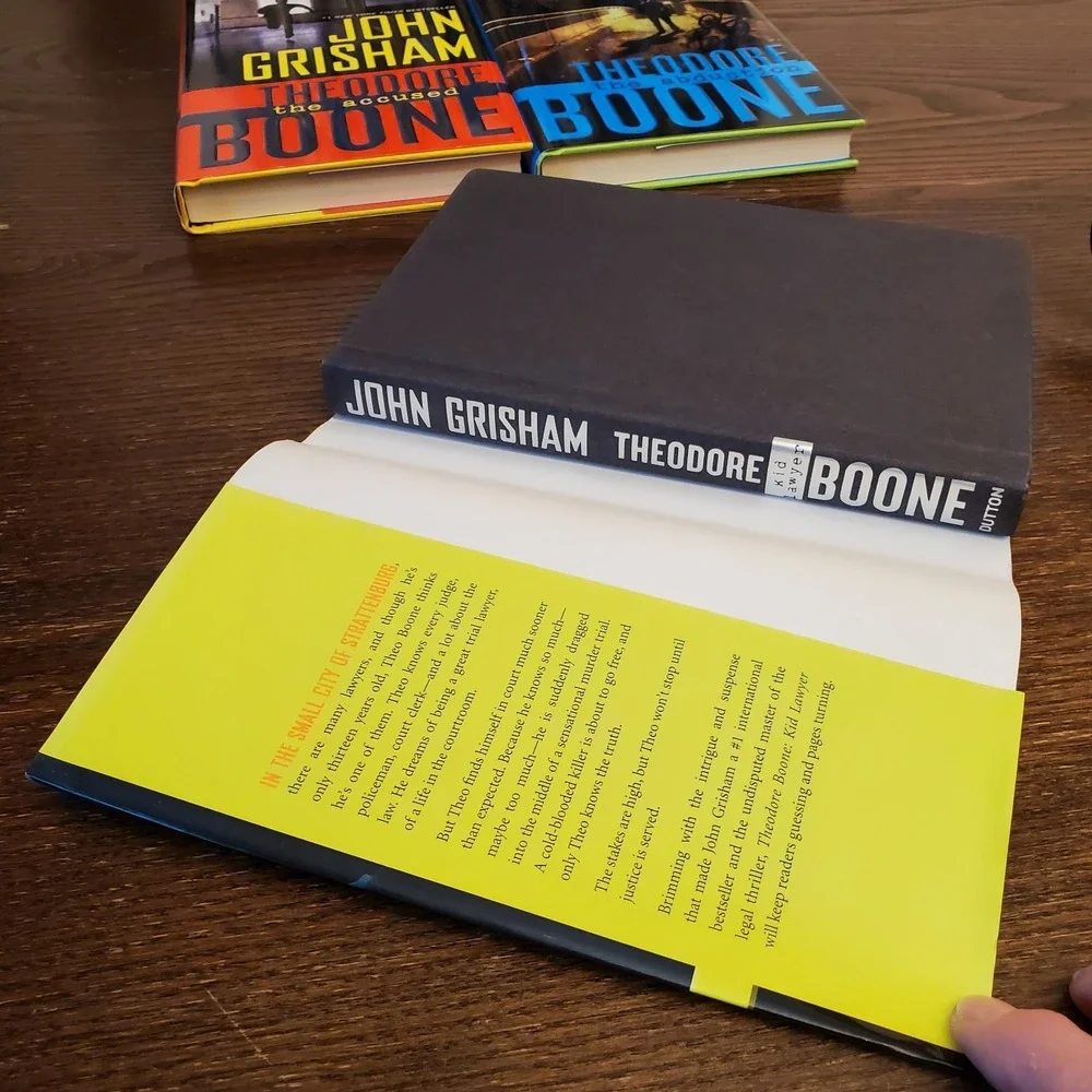 John Grisham Theodore Boone 3 Book Set HC Kids Lawyer Accused Fugitive NEW