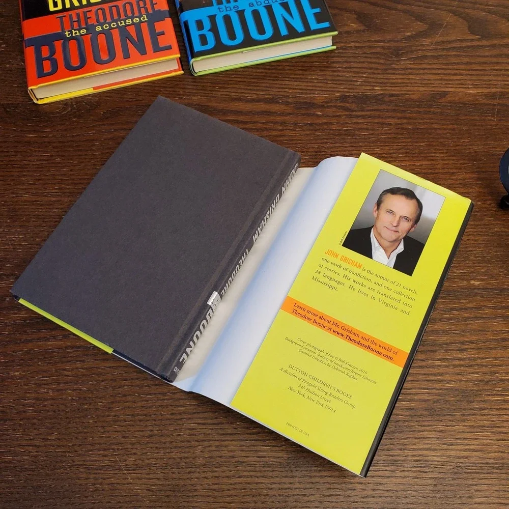 John Grisham Theodore Boone 3 Book Set HC Kids Lawyer Accused Fugitive NEW