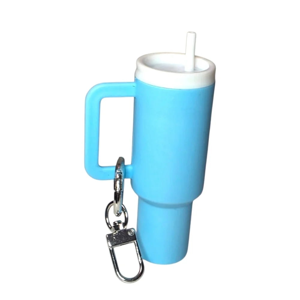 Mini Tumbler Cup Cute Stanley Style Bag Charm Turquoise